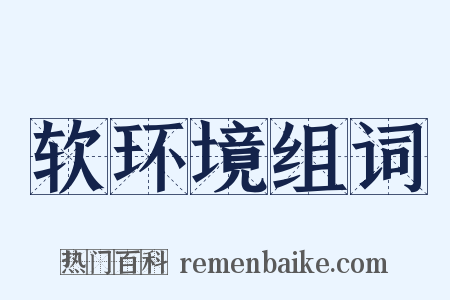 软环境组词是什么意思的图片